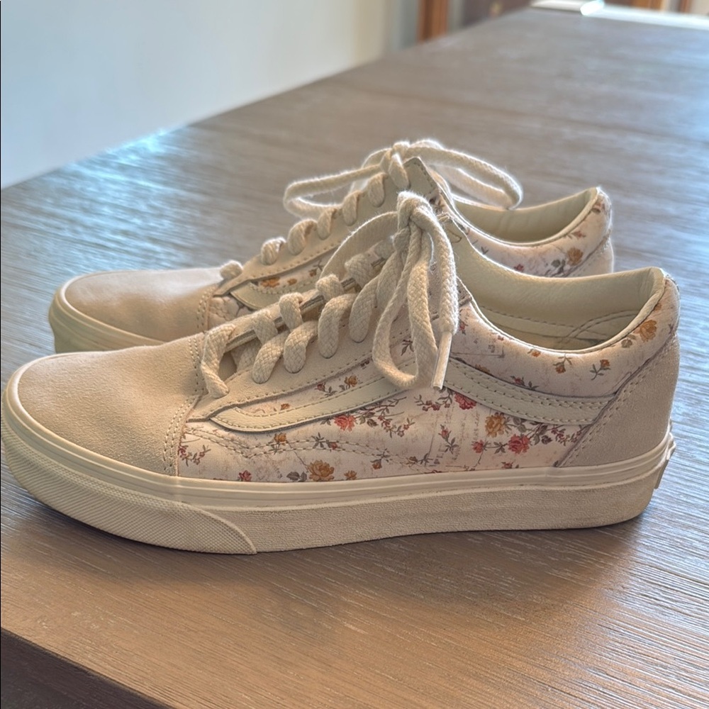 Vans Floral Suede/Canvas Sneakers